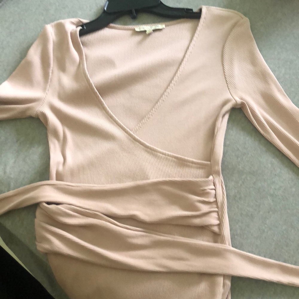 Pink wrap shirt